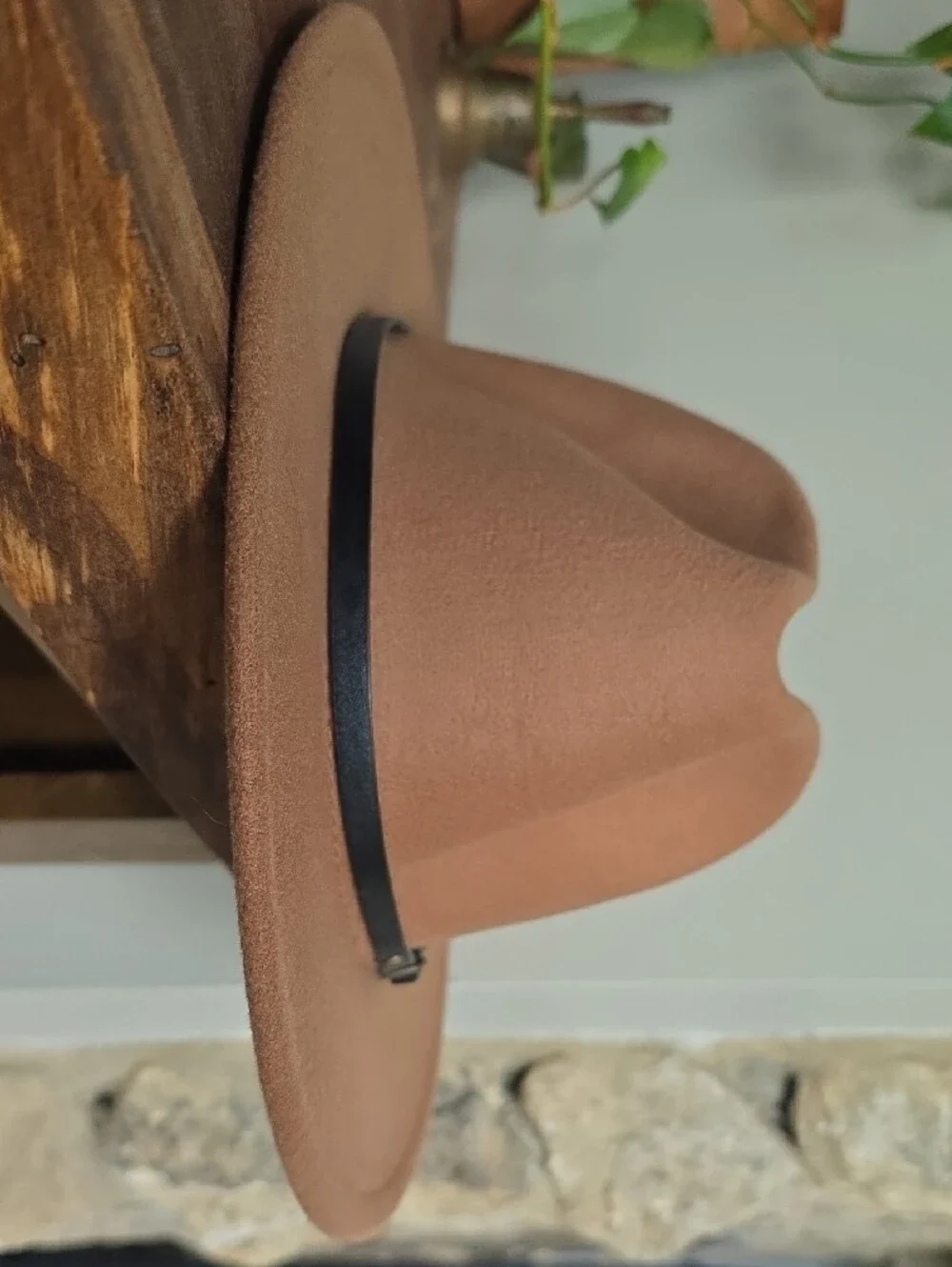 Felt Fedora Hat in Camel with Black Band
